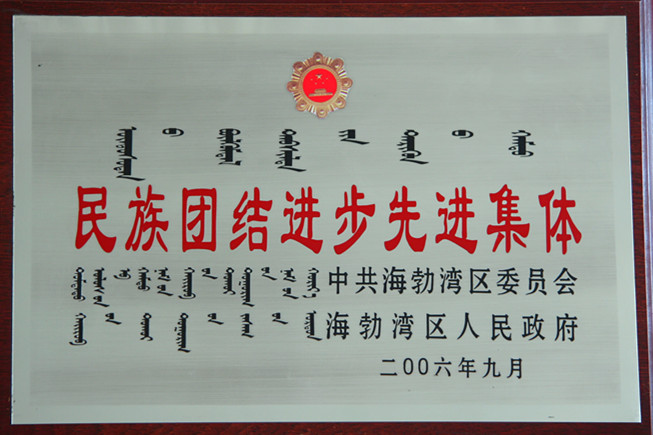 2006年烏海市民族團結(jié)進步先進集體